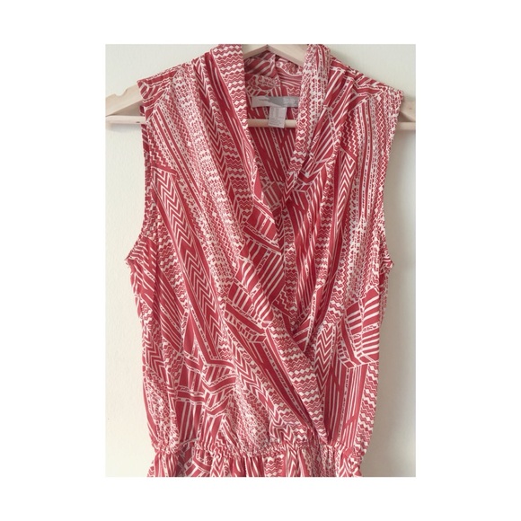 Rust Abstract Print Dress - Picture 2 of 6